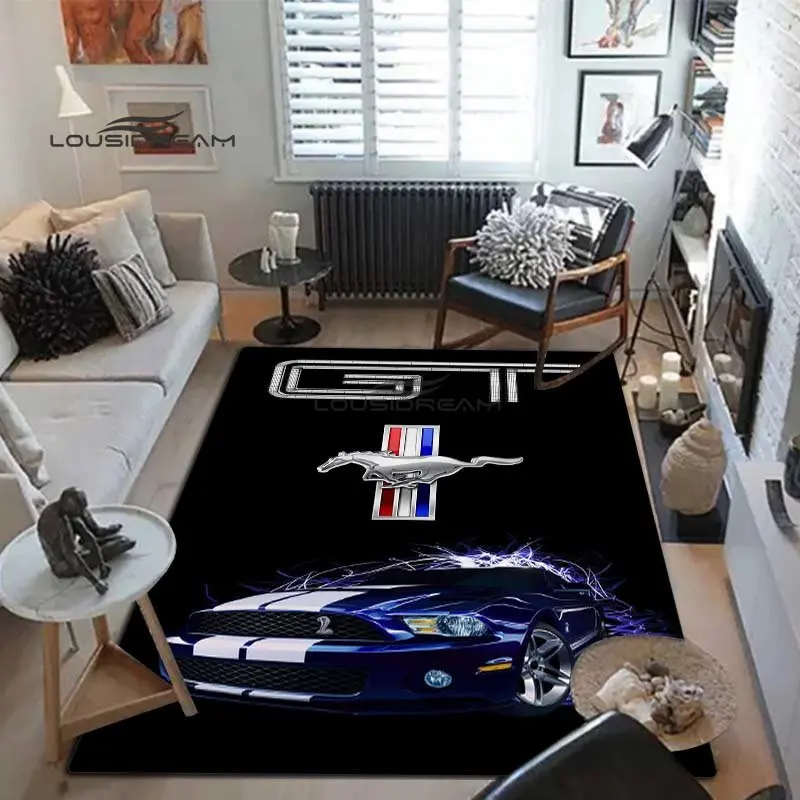 Mustang LOGO Carpets and Rug SHELBY Carpet Living Room Bedroom Decorate Large Area Soft Carpet Kids Room Rug 5