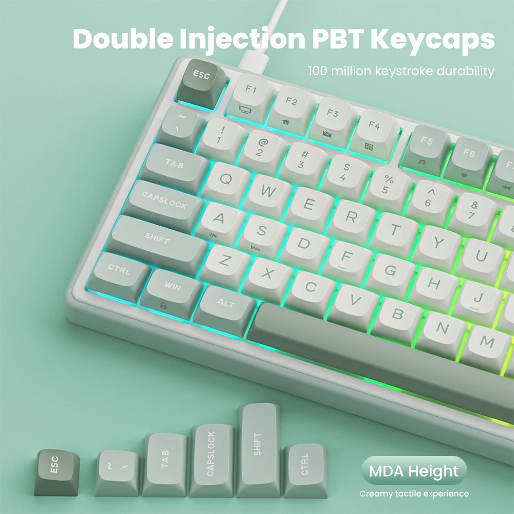 RK ROYAL KLUDGE R98Pro 플러그형 버튼 유선 기계식 키보드 98 키 가스켓 RGB 핫스왑 가능 게임용 키보드 MDA 키캡