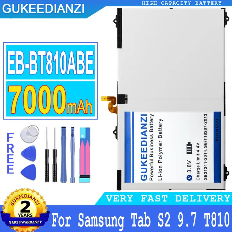 Batteria 7000Mah Per Samsung Galaxy Tab S2 9.7 T815C Sm-T815 T815 Sm-T810 Sm-T817A S2 T813 T819 T810 T815 Batterie Per Telefoni Cellulari
