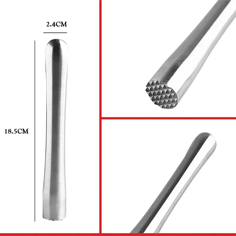 Cocktail Shaker Stick Muddler Drink Pusher Home Brewing & Wine Making Barware Steel Wine Mixing Stick Muddler Drink Stirrers bar tools