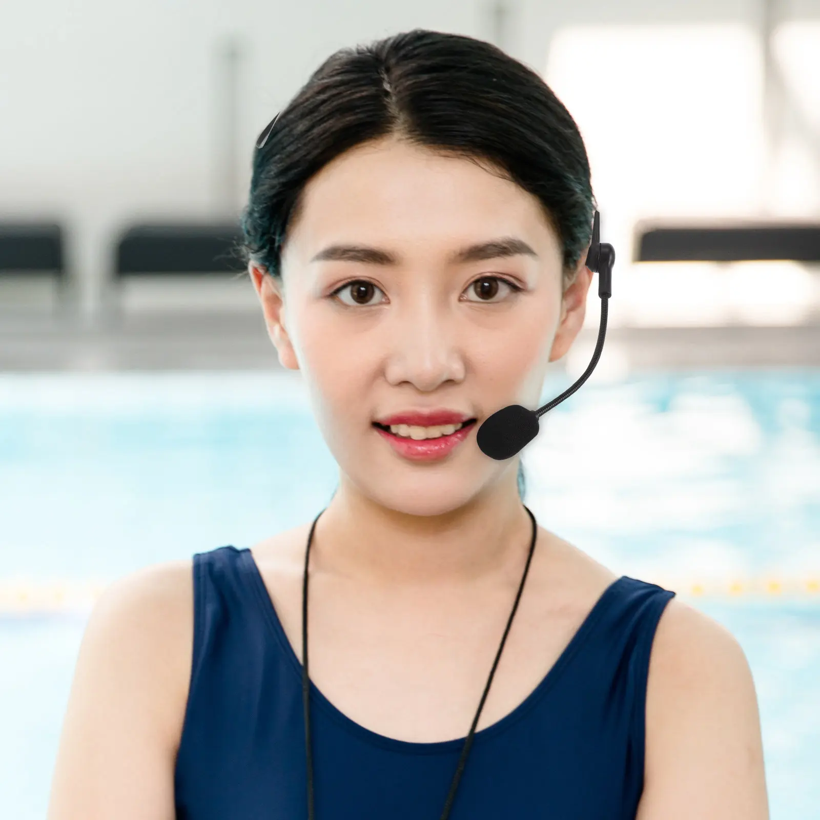 유선 넥 마이크 전문가용 라발리에 마이크, 프레젠테이션, 교실, 피트니스, 그룹 피트니스용 스피커 헤드셋