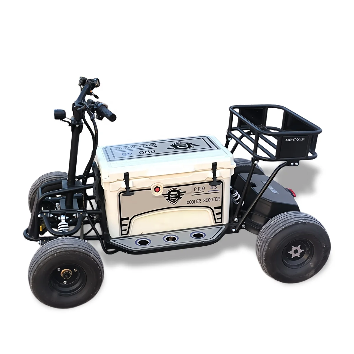 2000W New Off Road Ride 2WD Cooler Cart Scooter with 75QT