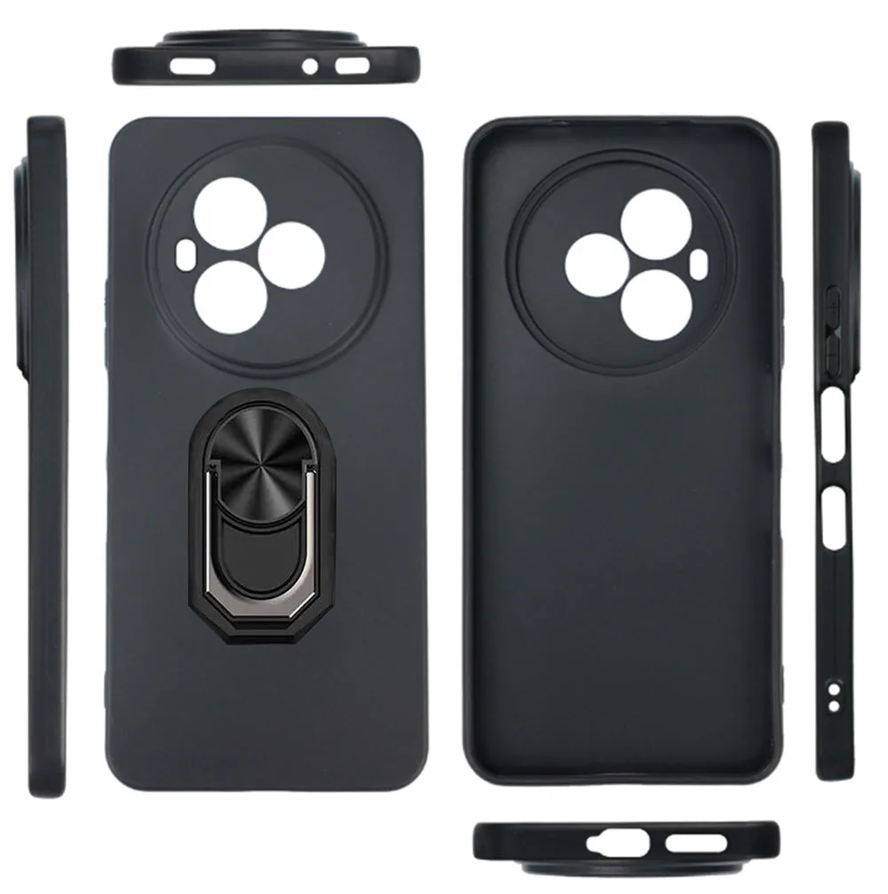Enhanced TPU Soft Silicone Phone Case with Back Ring Holder Bracket