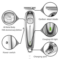 Kemei KM-1949 Gold or Sliver All metal Electric Hair Clipper KM-2028 Rechargeable Men's Shaver Professional Cordless Trimmer 2