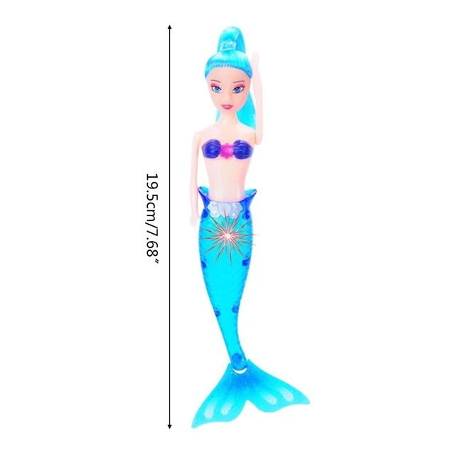 7'' Mermaids Doll Toys Toddler Bathtub Toys Creative LED Light Designs Children Toy Gift for Kids Girls 3 Year Olds + Q 5