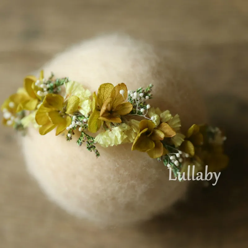 Baby Headband Dried Flower Baby Hairband Newborn Photography Props Infant Shoot Accessories Floral Baby Headwear Sweet Headdress
