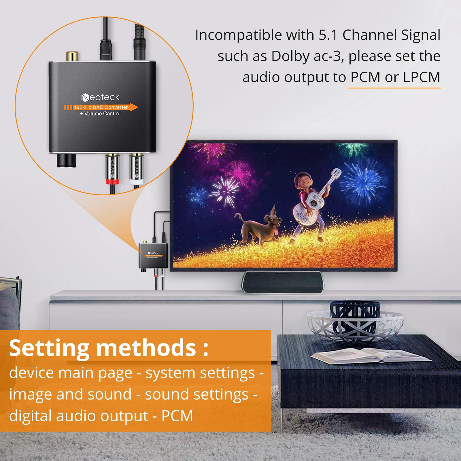 Digital to Analog Audio Converter Coaxial Toslink Optical to Analog Stereo RCA 3.5mm Jack 192kHz Aluminum DAC Converter Adapter
