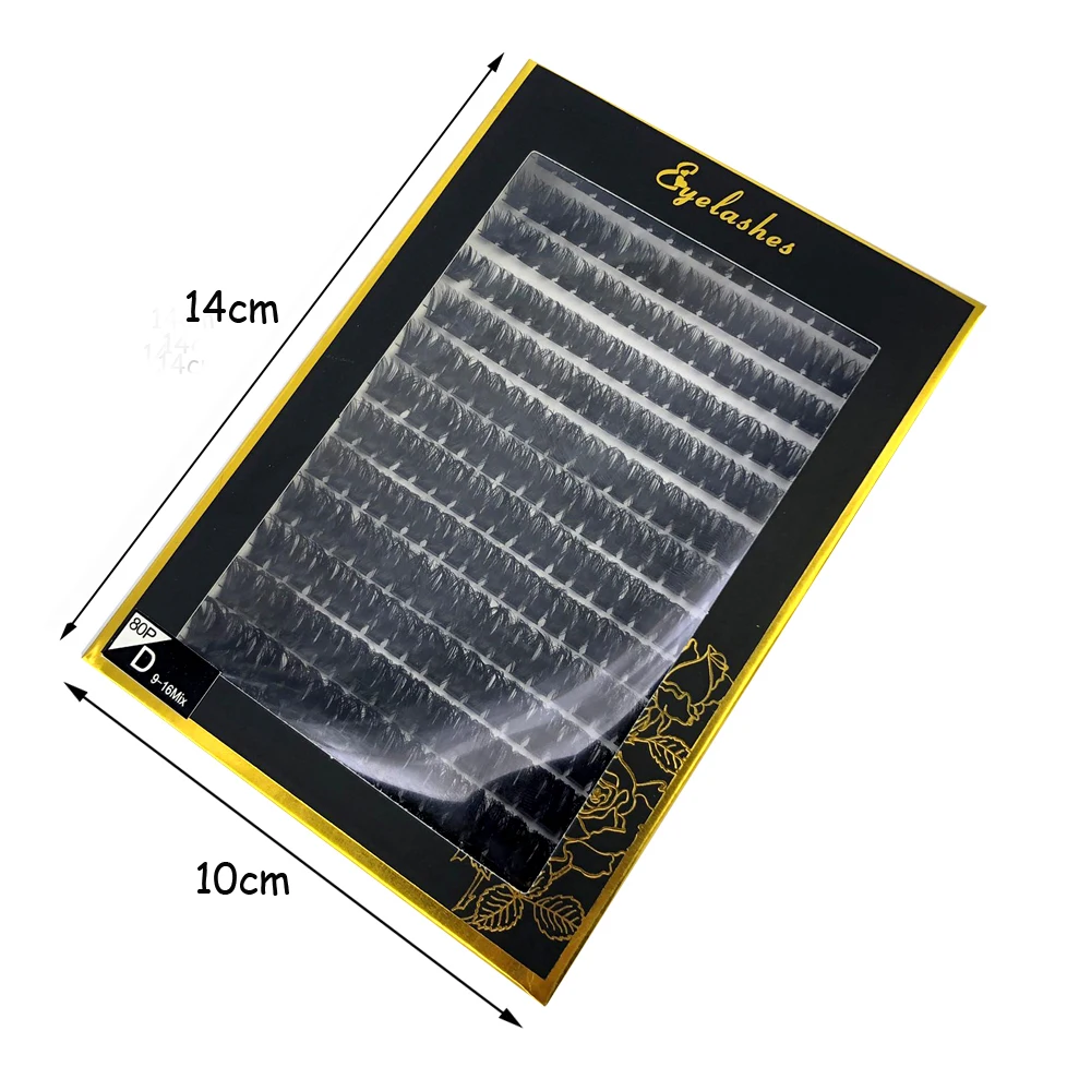 60D/80D Mink Eyelashes 100/280 Bundles Natural Eyelash extension 3D Russia Volume Individual Eyelash Cluster Makeup Tools Lashes 4
