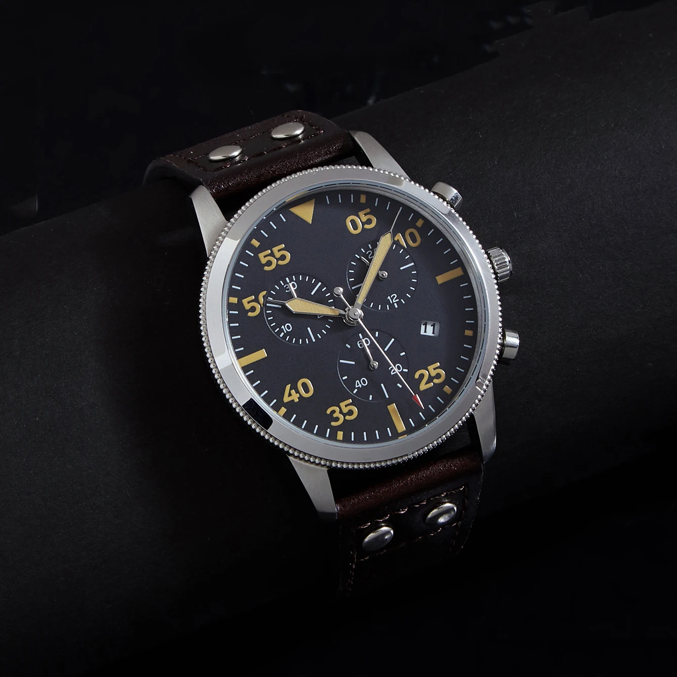 SAPPHERO Orologio da uomo, al quarzo, impermeabile fino