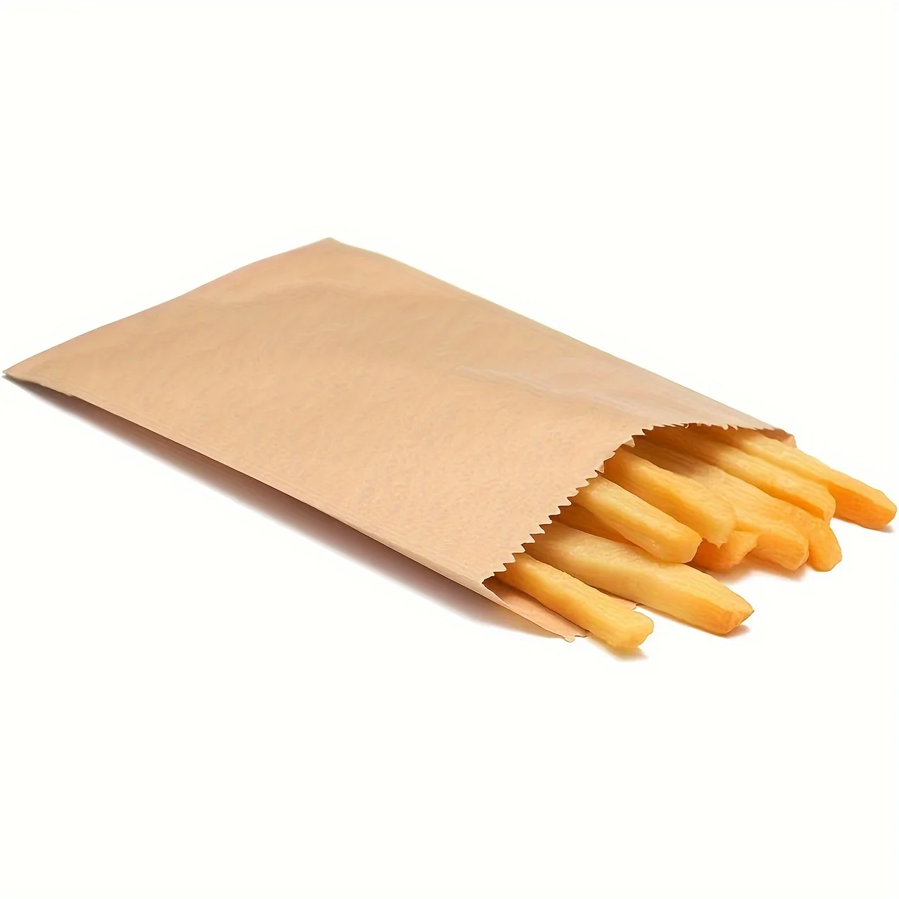 25 Stück natürliche Kraftpapiertüten, Lebensmittelaufbewahrungsbeutel in Lebensmittelqualität, 3 x 5/4 x 6/5 x 7/6 x 8 Zoll, Snackbeutel, flache Geschenktüten – Detail 5