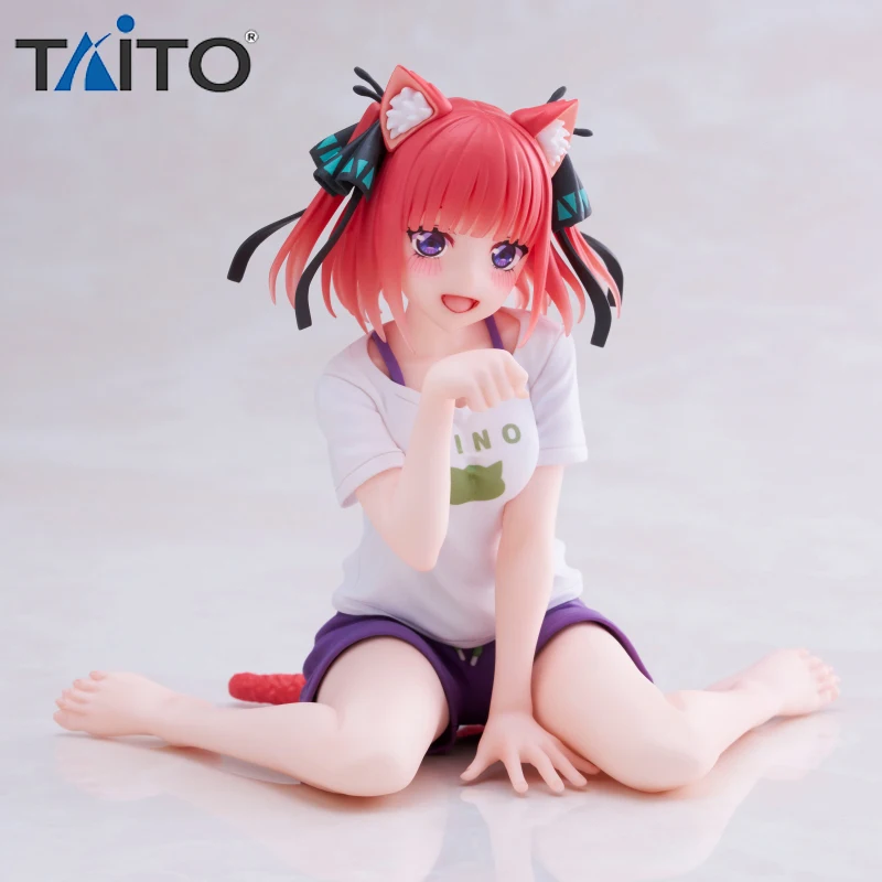 

Original Taito Anime The Quintessential Quintuplets Nakano Nino Figure Cats Home Clothing Ver Model Toys Figurine Doll Xmas Gift