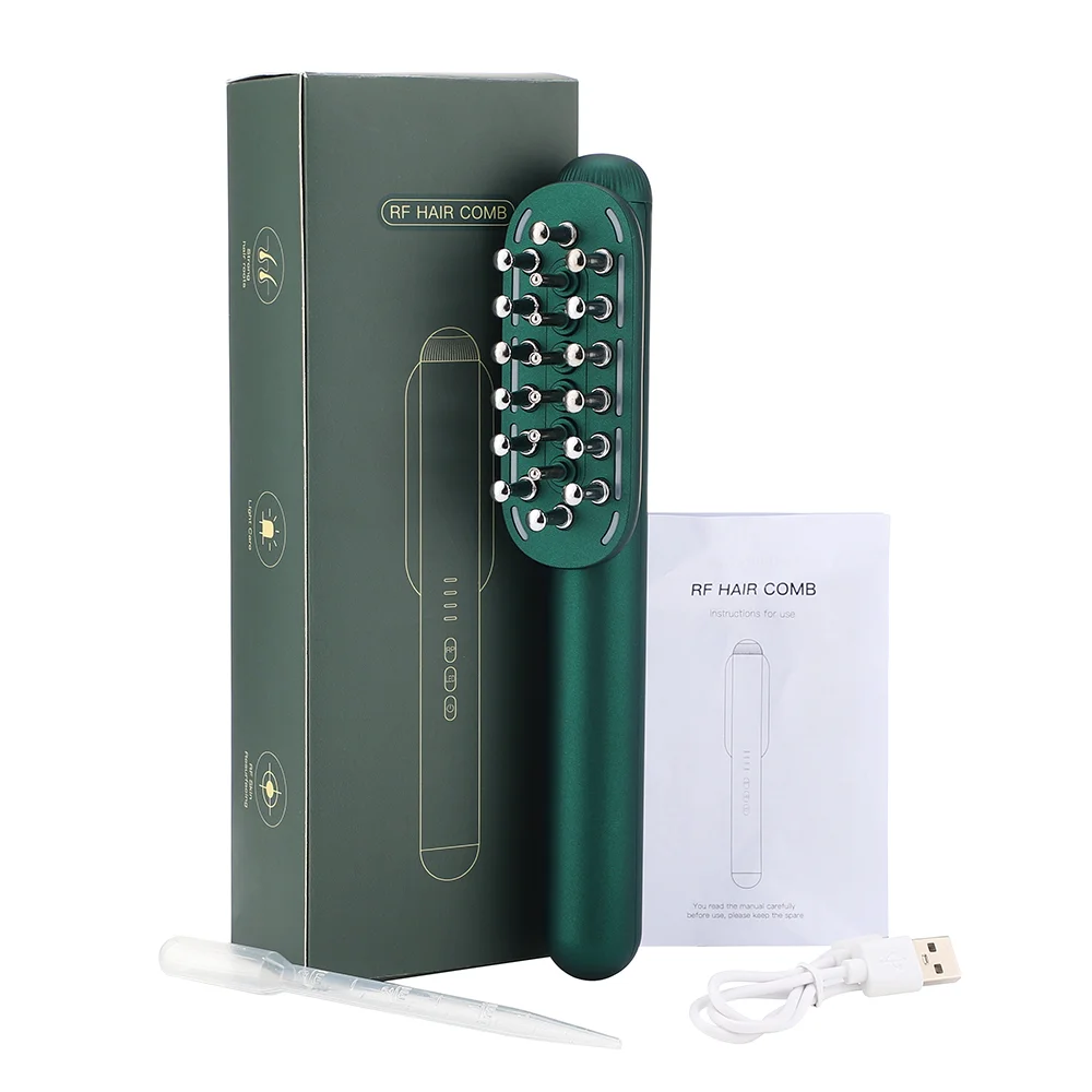 

Electric Wireless Infrared Massage Comb Hair Growth RF Micro Current Vibration Hair Massage Scalp Brush Anti Hair Loss Comb
