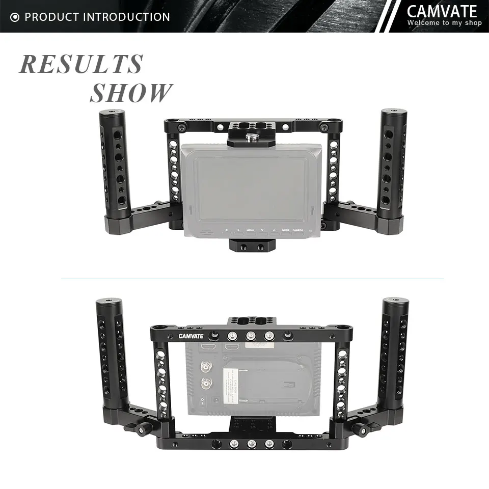 Director’s Monitor Cage Rig With Adjustable Dual Cheese Handgrip For 5" Or 5.5"