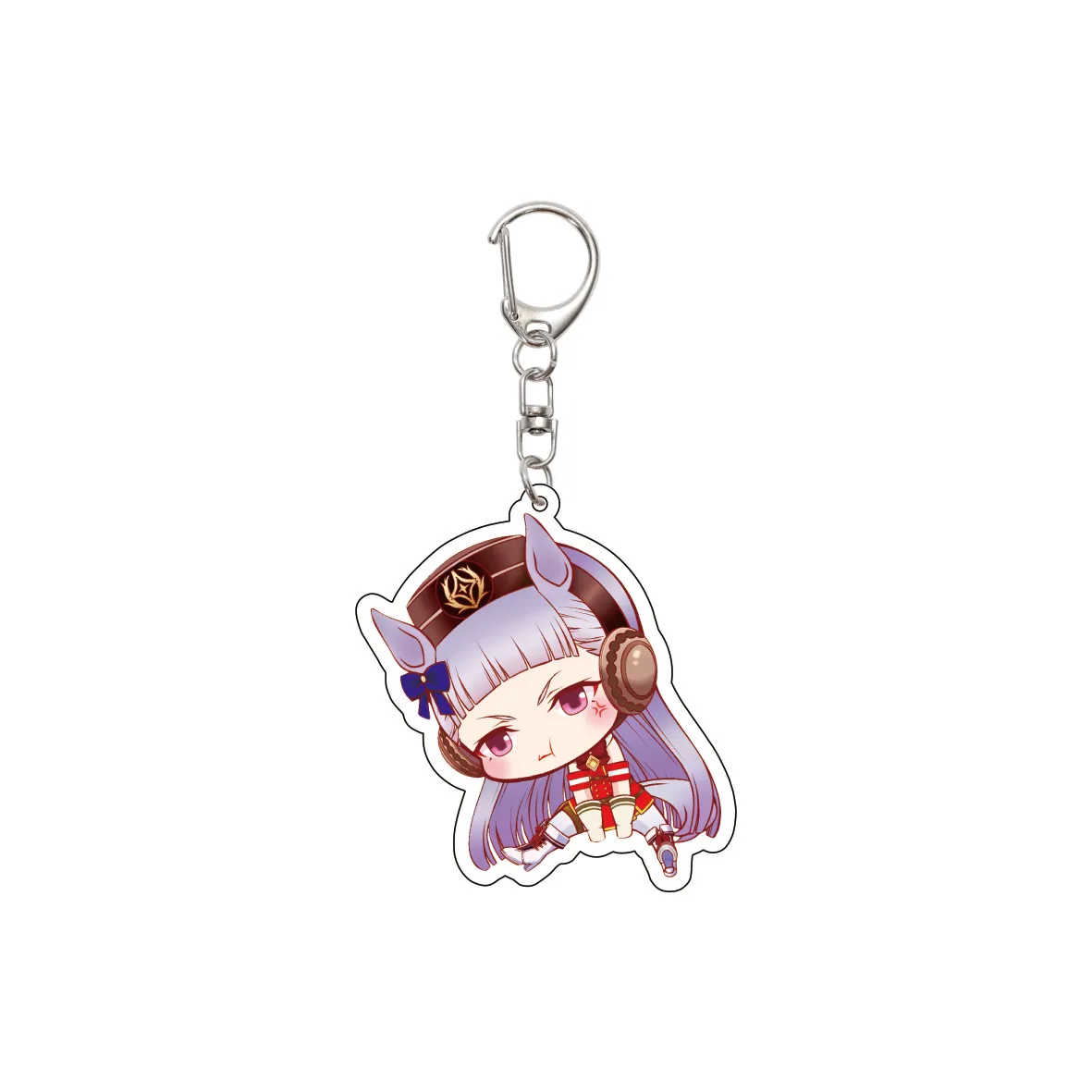 55MM Anime Pretty Derby Keychain Oguri Cap Special Week Silence Suzuka Tokai Teio Key Chain Acrylic Model Plate Christmas Gifts
