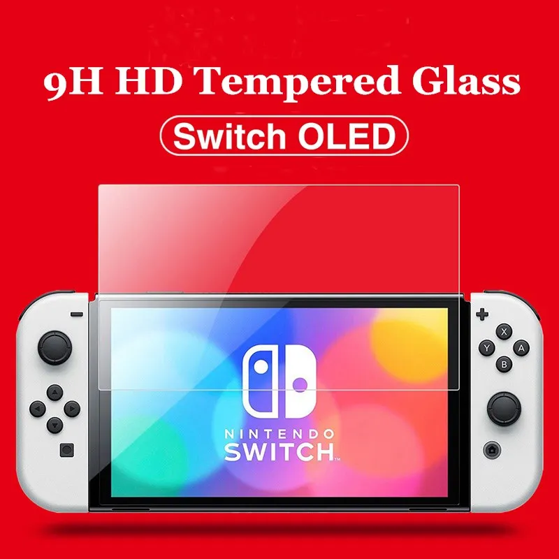 Protetor de tela de vidro temperado para Nintendo Switch, Película protetora OLED, Acessórios Nintendo Switch, NS OLED, 3pcs