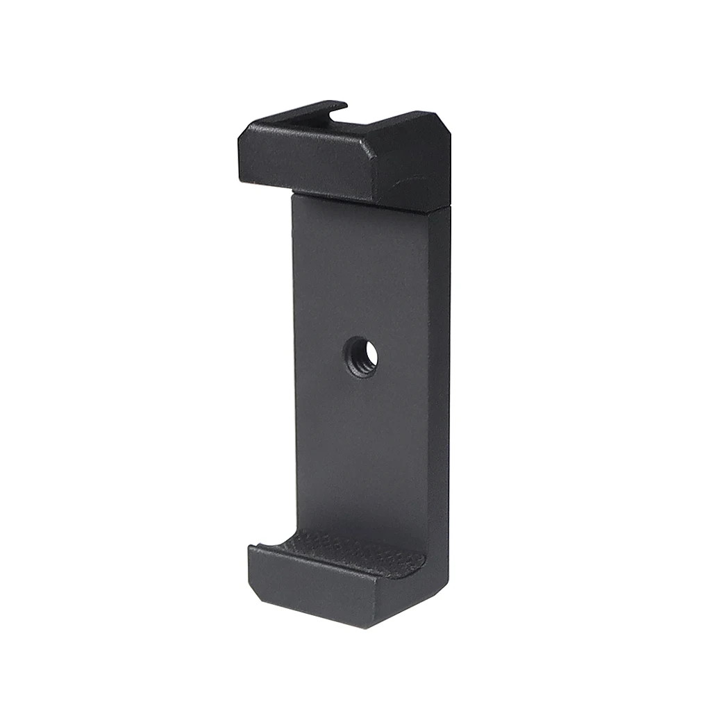 Aluminum Alloy Mobile Phone Tripod Mount Clamp Holder Clip with Hot Shoe Handle Rig for iPhone HUAWEI Vlog Fill Video Recording