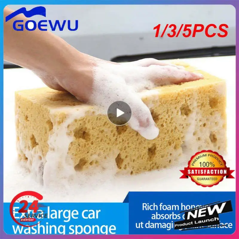 

1/3/5PCS Honeycomb Sponge Brush Durable Universal Car Washing Sponge Thick Coral Car Wash Sponge Block Car Washing Tools