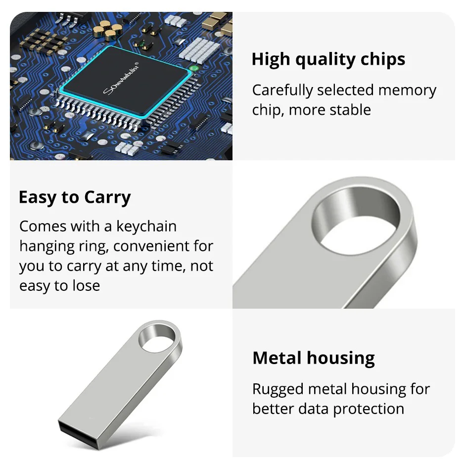 Premium Metal USB 3.0 Flash Drive - Versatile Storage Solution
