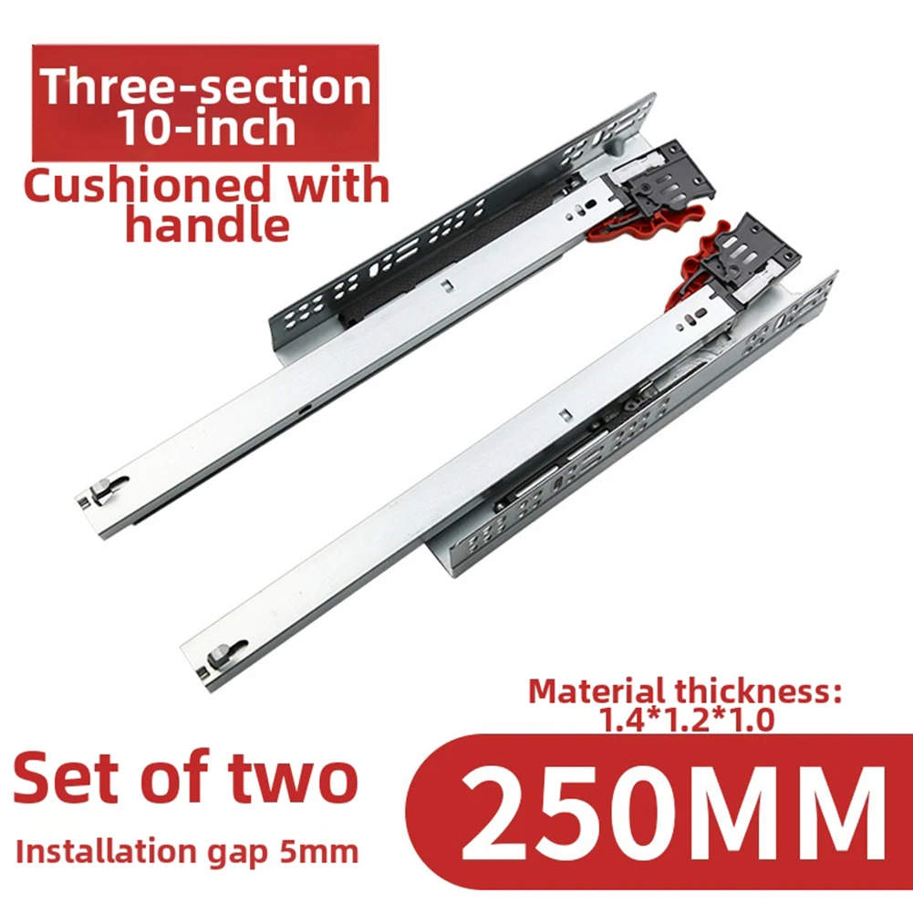 Premium Soft Close Undermount Drawer Runners - 500mm, 35kg Capacity, Full Extension Steel Glides, Zinc-Plated