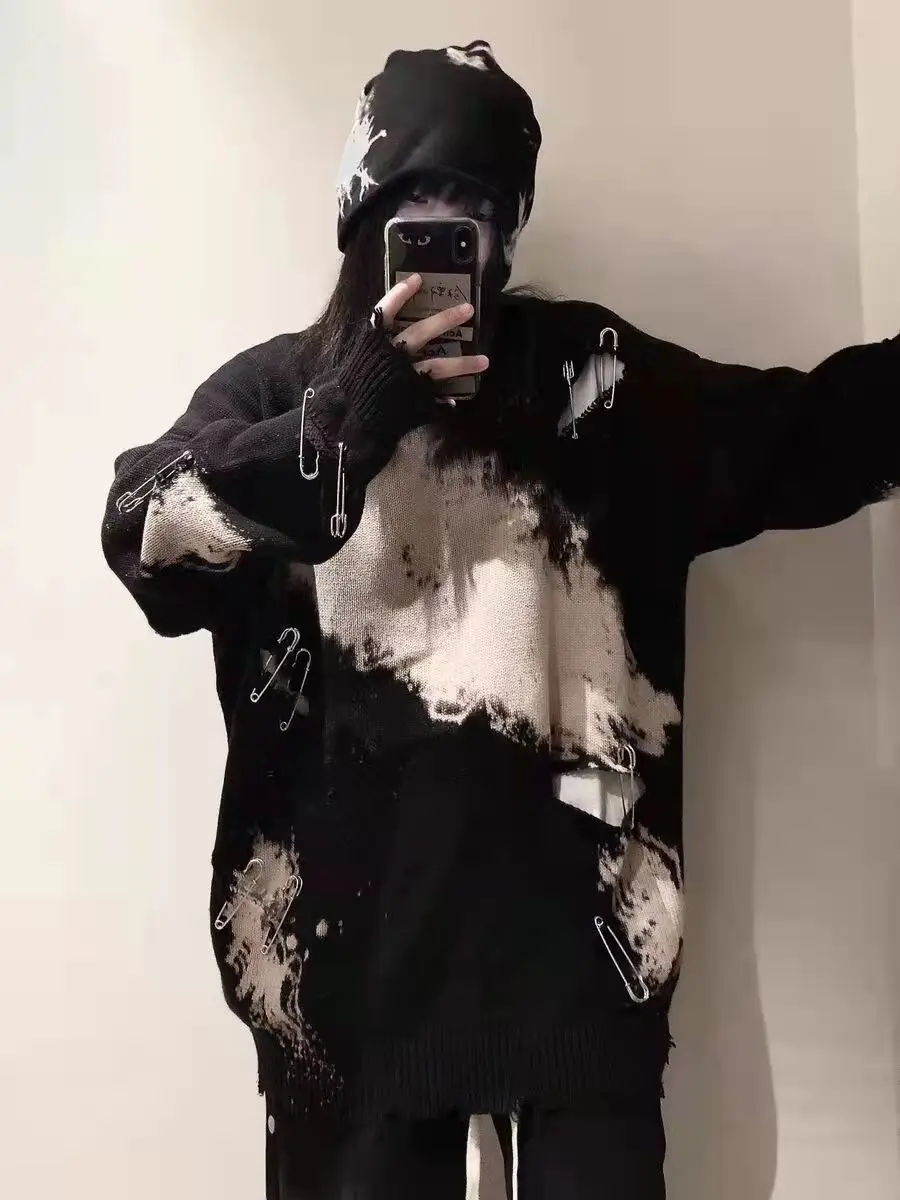 【NONCODE】(Unisex) Checkin Tie Dye Oversized Fit Knitwear Embroidered NYOG Oversized Tie-dye Tee — New York Original