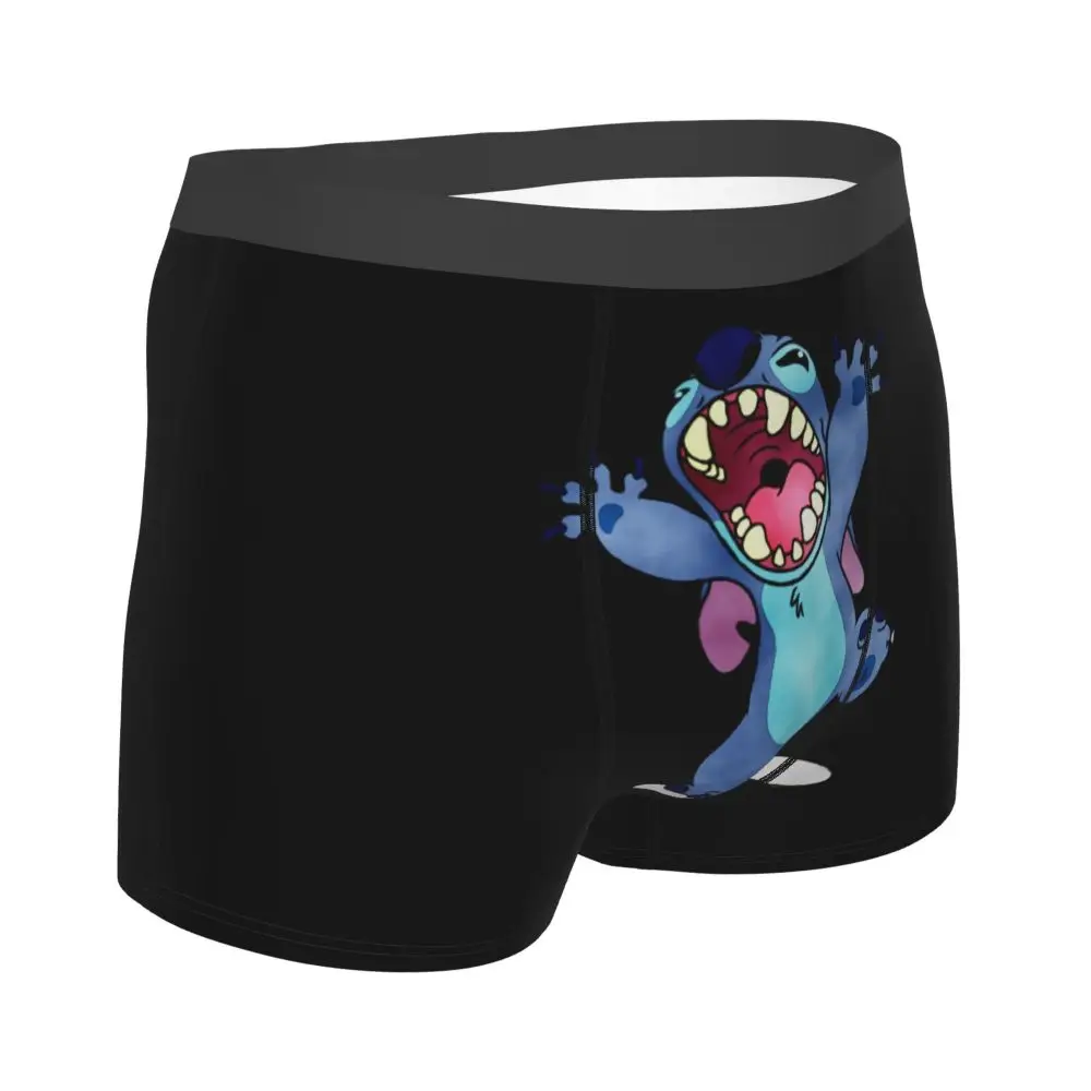 Custom Stitch Lion Cute Boxers Shorts Men's Disney Movie Briefs Underwear Fashion Underpants