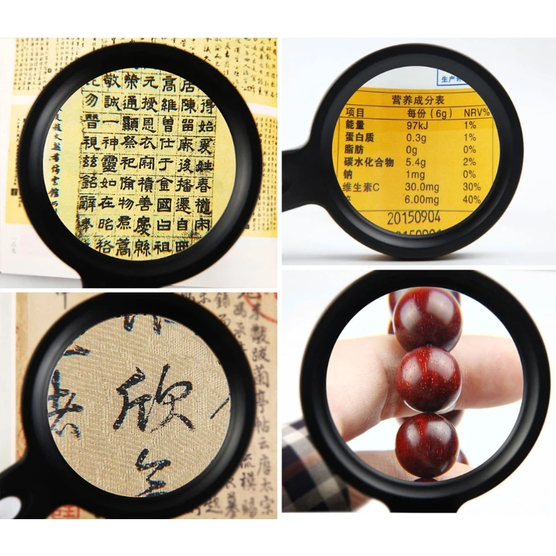 10X Large Glass with 12 LED Light for Macular Degeneration Exploring