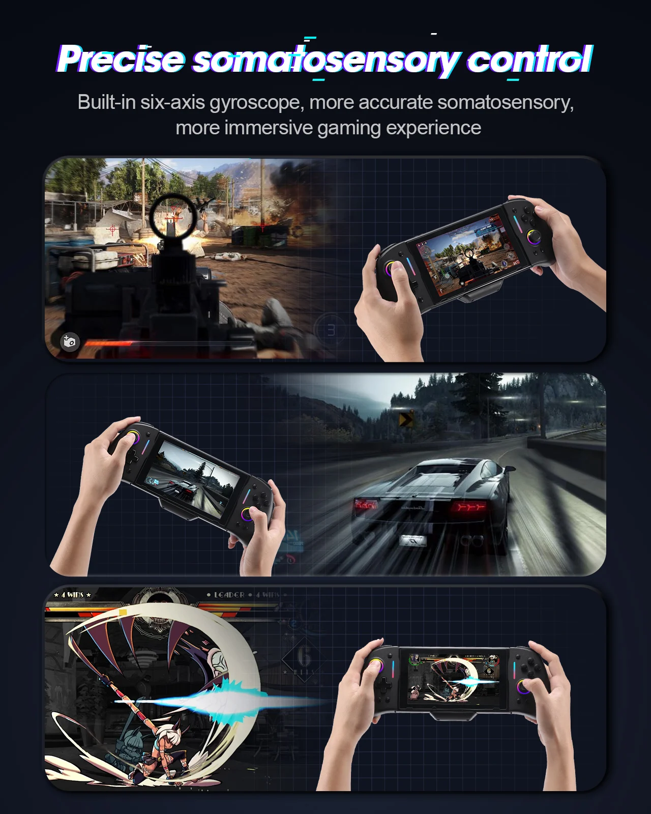DOYOKY   ġ Ʈѷ, Nintendo Switch/OLED, 8 LED    6 ̷   ư ̲ 