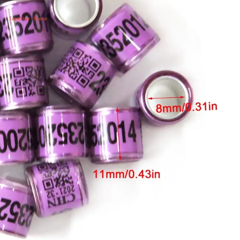 닭 다리 링 믹스 색상 새 플라스틱 다리 밴드 클립식 발목 링 8mm 6XDD