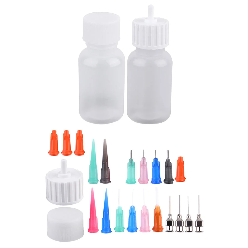 

Tattoo Bottle Needle Bottles for Crafts Dispenser Squeeze Sealing Cap Glue with Fine Tip Plastic