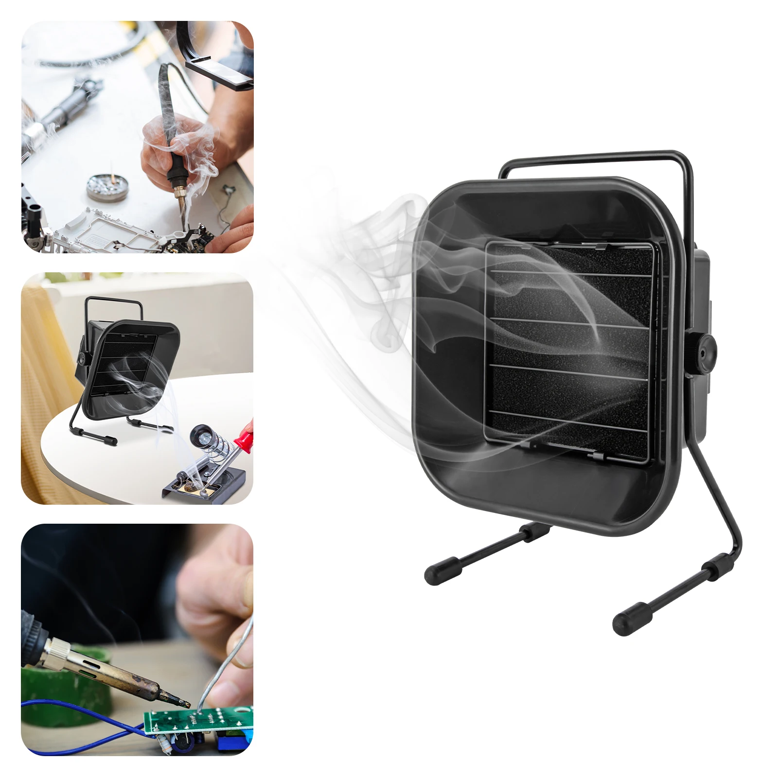 Soldering Steam Extractor Smoke Absorber Filter Tool for Safe Working Soldering Smoke Extraction with Coarse Filter & Connection