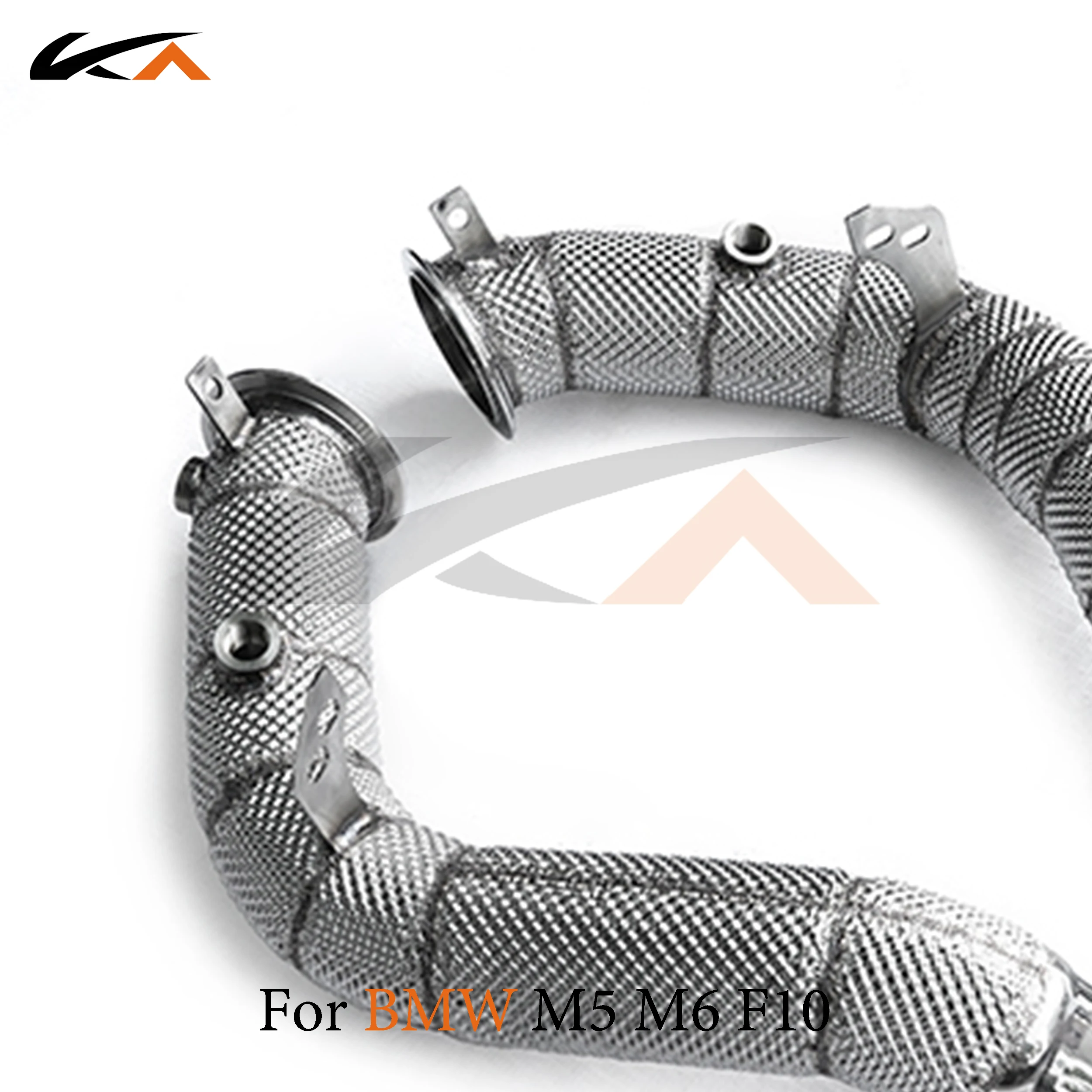 KA 튜닝 다운파이프 배기 스테인리스 스틸 헤더, BMW M5 M6 F10 F06 성능 자동차 부품, 열 차폐 촉매