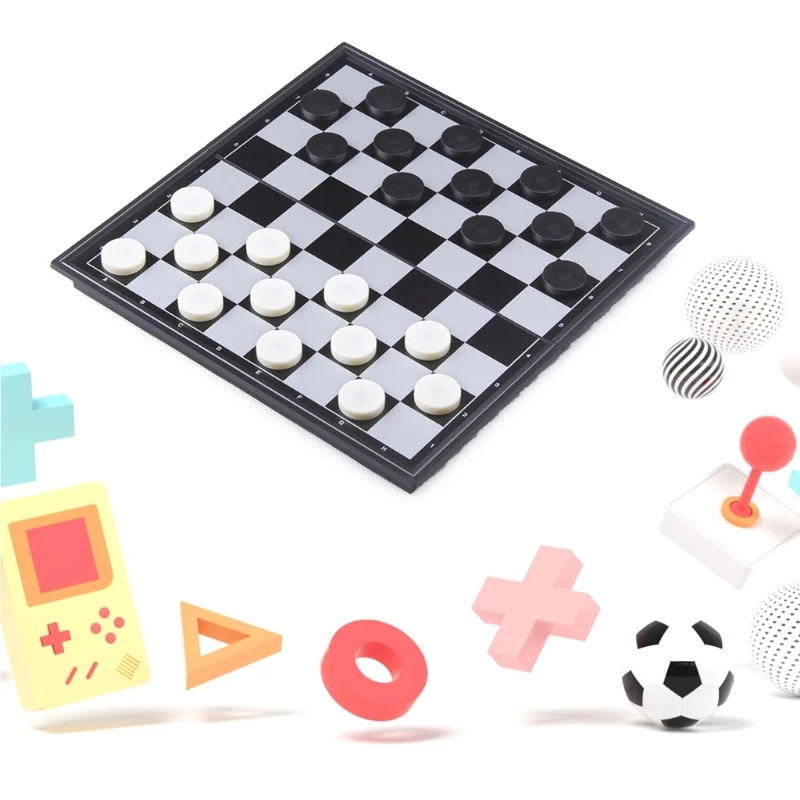 

Магнитный дорожный шахматный набор, дорожная игра, складная шахматная доска, пластиковые шахматные шашки, развивающая игрушка и