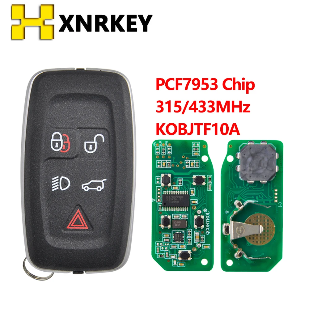 XNRKEY KOBJTF10A Remote Car Key for Land Rover LR2 LR4 Range Rover Evoque Sport PCF7953 315/433 MHZ Keyless Go Smart Control remtekey smart key remote pcf7953 434mhz 5 button for land rover for range rover sport evoque discovery 4 2012 2013 2014 2015