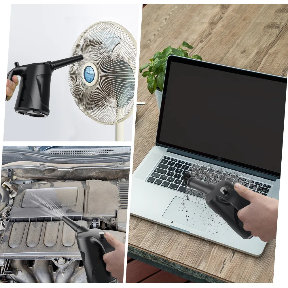 High-Pressure Air Duster 550W Dust Blowing Gun for Computer Keyboard Hairs Crumbs Replaces Compressed Cans Air Blower Cleaning 6