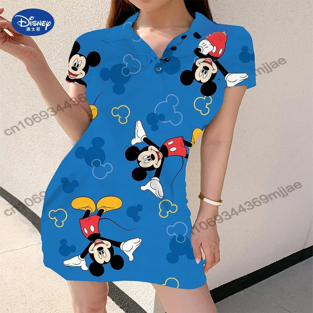 

Disney Formal Dresses for Women 2023 POLO Dress Women's Dresses Free Shipping Women Clothing V-neck 2000s Clothes Y2k