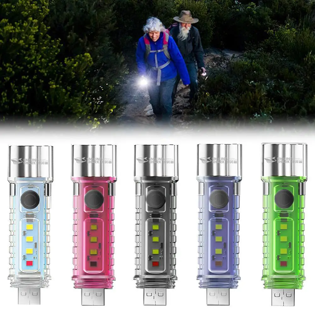 

LED Mini Portable Flashlight USB Direct Charging Interface Magnetic Suction Floodlight Side Lights Multi Range Adjustable
