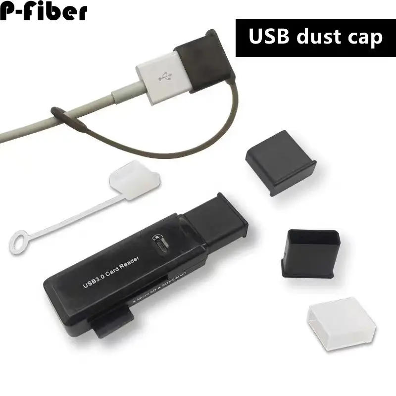 

10pcs USB male dust cover rubber plug Android charging sleeve U disk protection cover Anti-lost dust cap