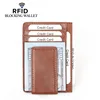 Slim RFID Blocking Leather Small Wallet Credit ID Card Case Purse Money Clip For Men Vintage Mini Cash Holder 5