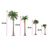 Height 6-15cm Coconut Palm Tree Model DIY Park Rainforest Train Railroad Decoration Building Landscape Miniature Tree 5Pcs 2