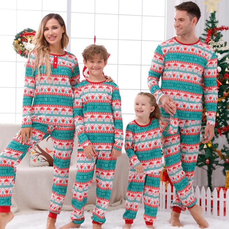 

Christmas Pajamas Family Matching New Year Father Mother Kids Baby Look Clothes Set Dad Mom And Daughter Son Pyjamas lovely Set