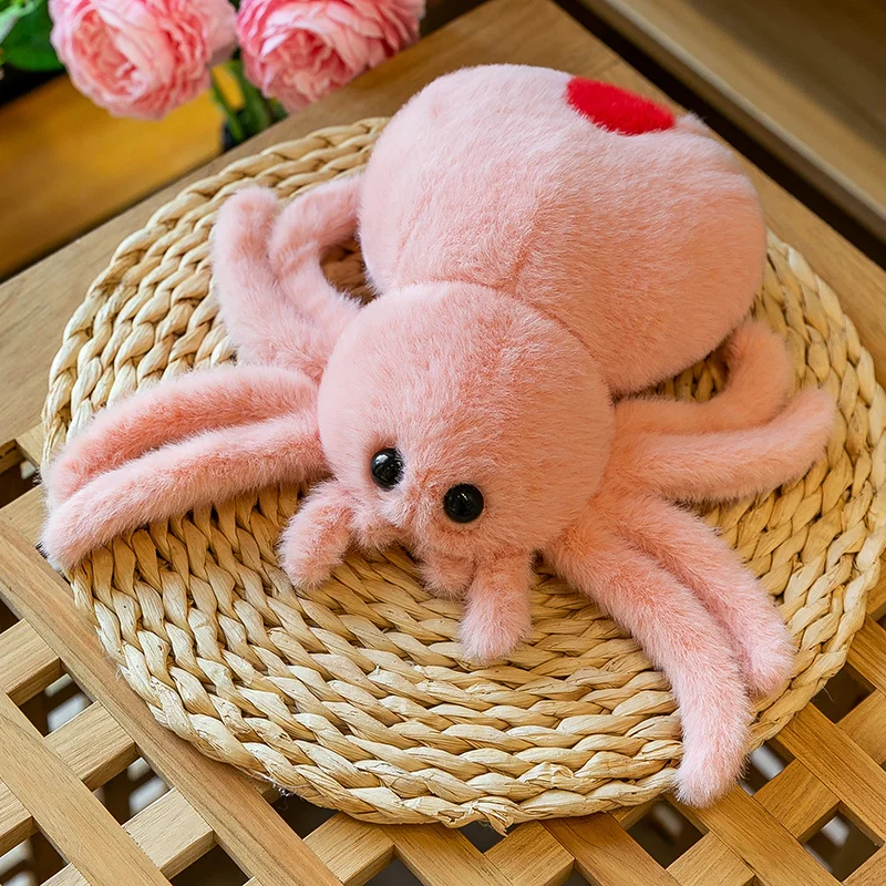 thumbnail image 1 of Simulación de araña negra, araña saltadora, muñeca de mascota gateante, peluche de reptil lindo, muñeca súper linda, 1 of 5