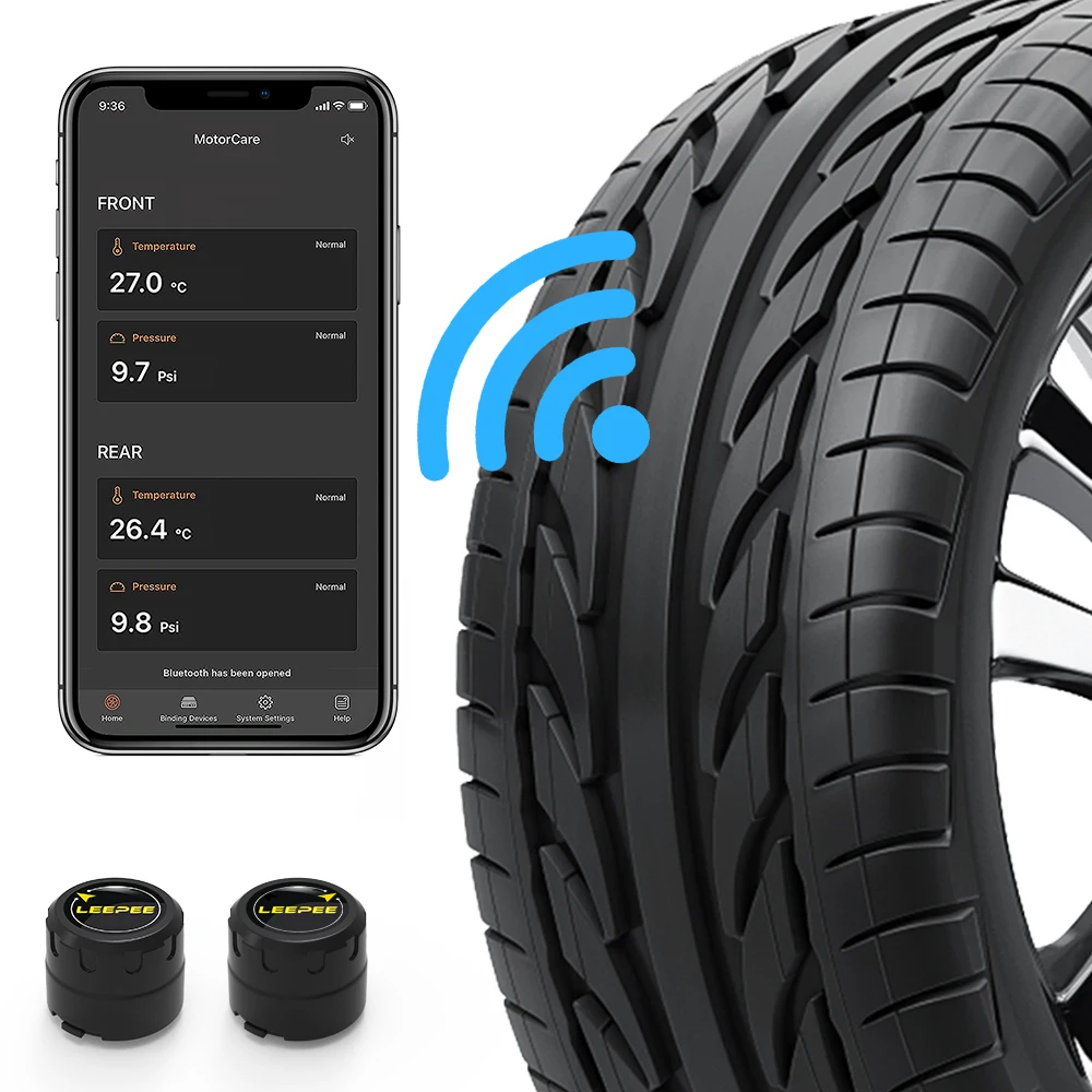Tire pressure sensor monitor system Bluetooth-Compatible 4.0 5.0 Motorcycle TPMS external sensors Android/IOS General