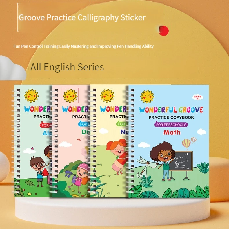 Magic Copybooks for Kids: Reusable Calligraphy Practice with Grooved Templates