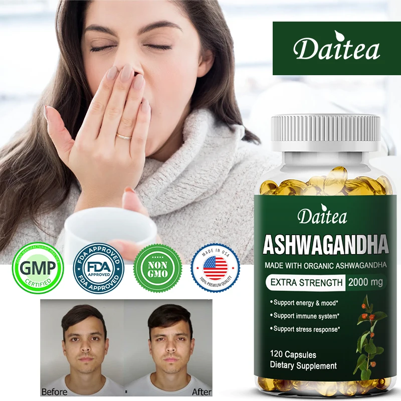 

Organic Ashwagandha Capsules - Ashwagandha Extract, Reduce Fatigue, Energy Metabolism, Nervous System, Improve Stress