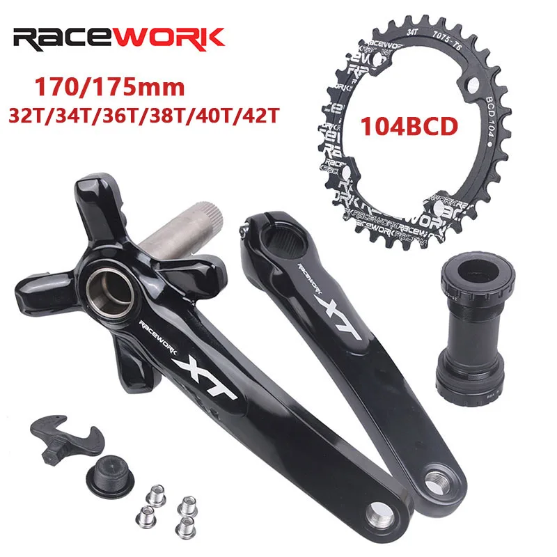 RACEWORK XT Hollowtech Mtb Crank Arms For Bicycle Crankset Integrated