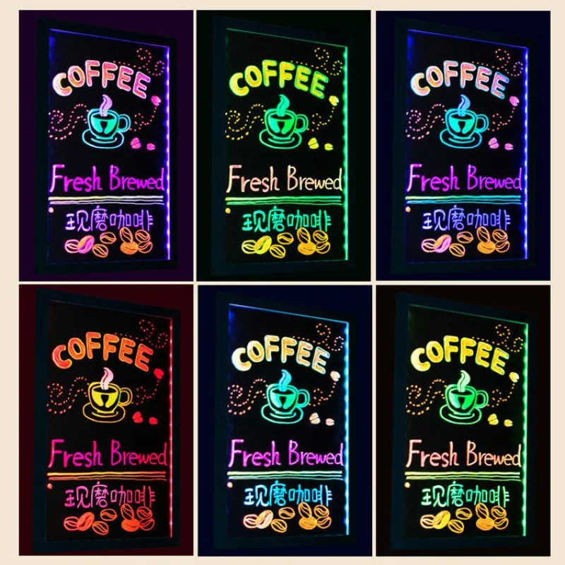 

Fluorescent Blackboard Led Handwritten Fluorescent Board Electronic Billboard Flash Poster Hanging Shop Light Box Night Market S