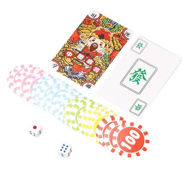 Mahjong Chinês Jogando Cartas Mahjong Poker Jogando Cartas Jogo De Mesa  Conjunto Para Casa Sala Estar Mini Mahjong Jogando Cartas Jogo - Jogos De  Tabuleiro - AliExpress