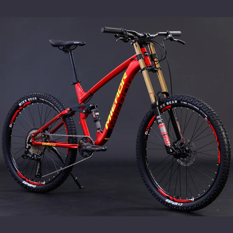 

26 27.5 Inch Soft Tail Mountain Bike 11 Speed Double Damping Downhill DH Bicycle Aluminum Alloy MTB for Adults Hydraulic Brake