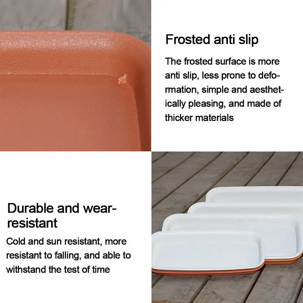 Description Picture 5 of item1Pcs Plant Saucer Drip Trays Plastic Tray Saucers Indoor Outdoor Flower Pot Rectangle
