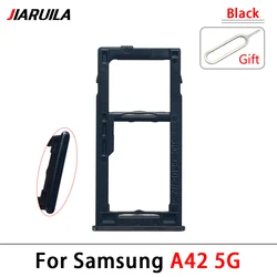 Dual SIM Card Tray Holder and SD Card Reader (A42 5G Black)